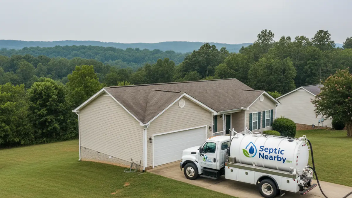 Illustrative photo of septic service in a residential area of Union City, GA