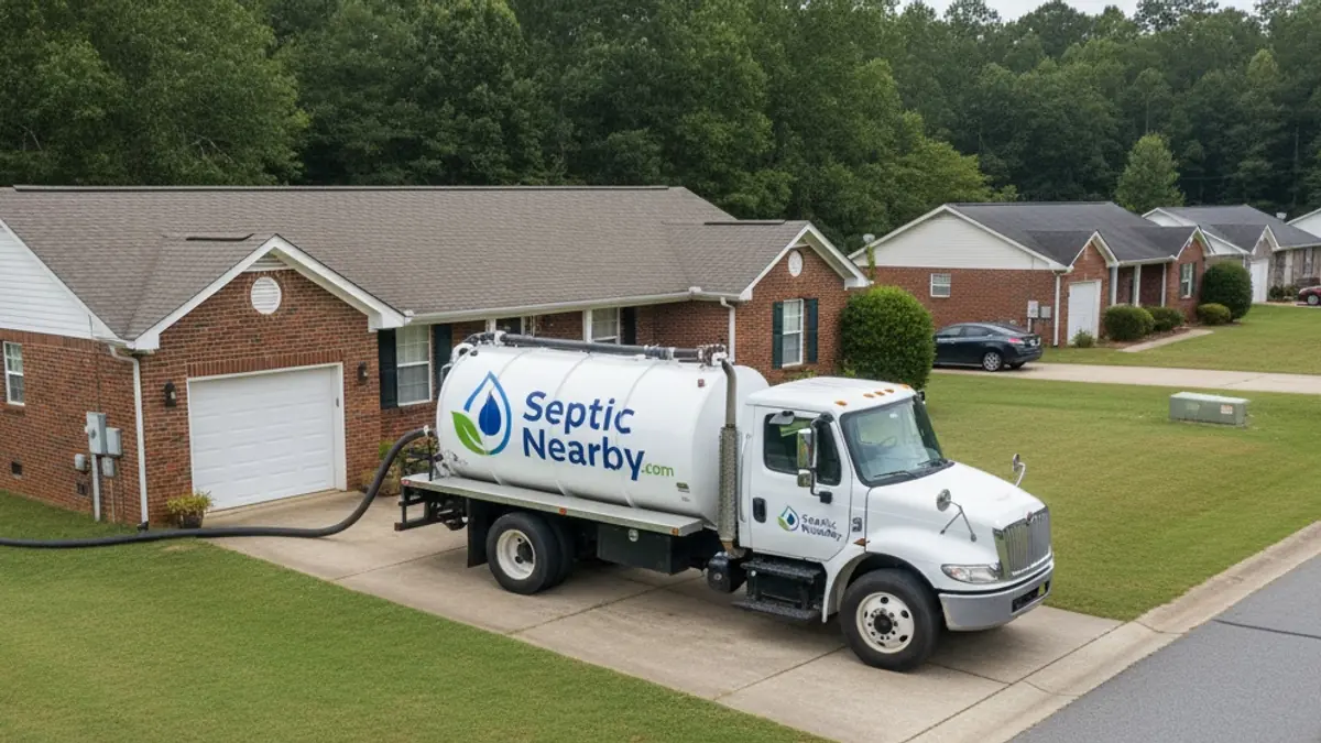Illustrative photo of septic service in a residential area of Union Point, GA