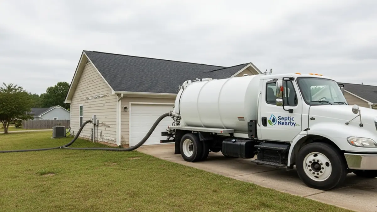 Illustrative photo of septic service in a residential area of Valdosta, GA