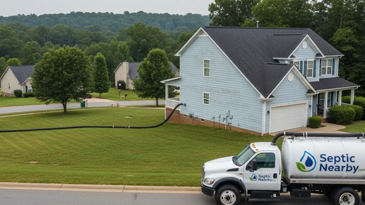 Illustrative photo of septic service in a residential area of Waco, GA