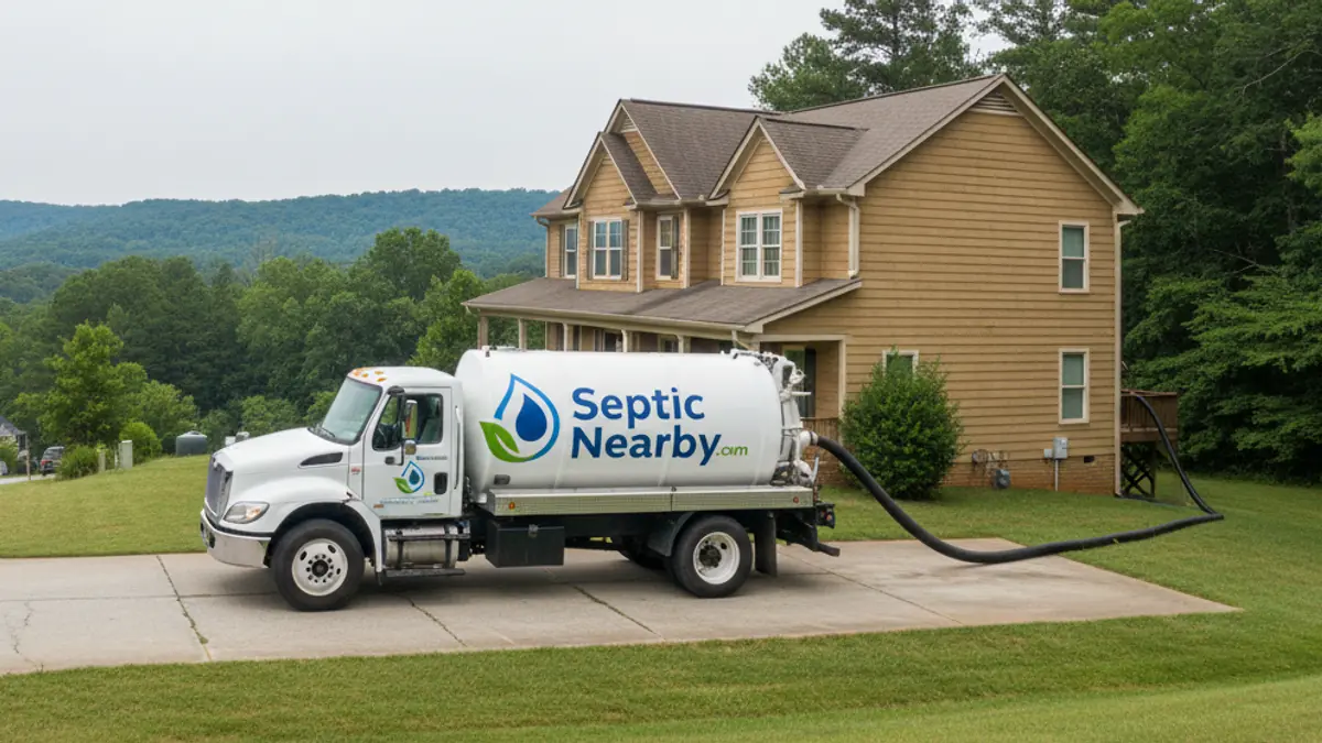 Illustrative photo of septic service in a residential area of Waleska, GA