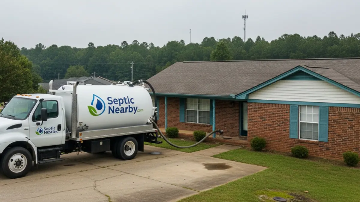 Illustrative photo of septic service in a residential area of Warner Robins, GA