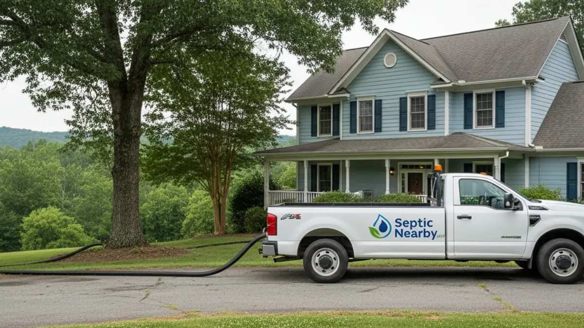 Illustrative photo of septic service in a residential area of Watkinsville, GA