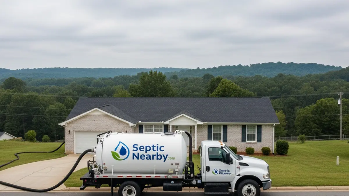 Illustrative photo of septic service in a residential area of Waynesville, GA