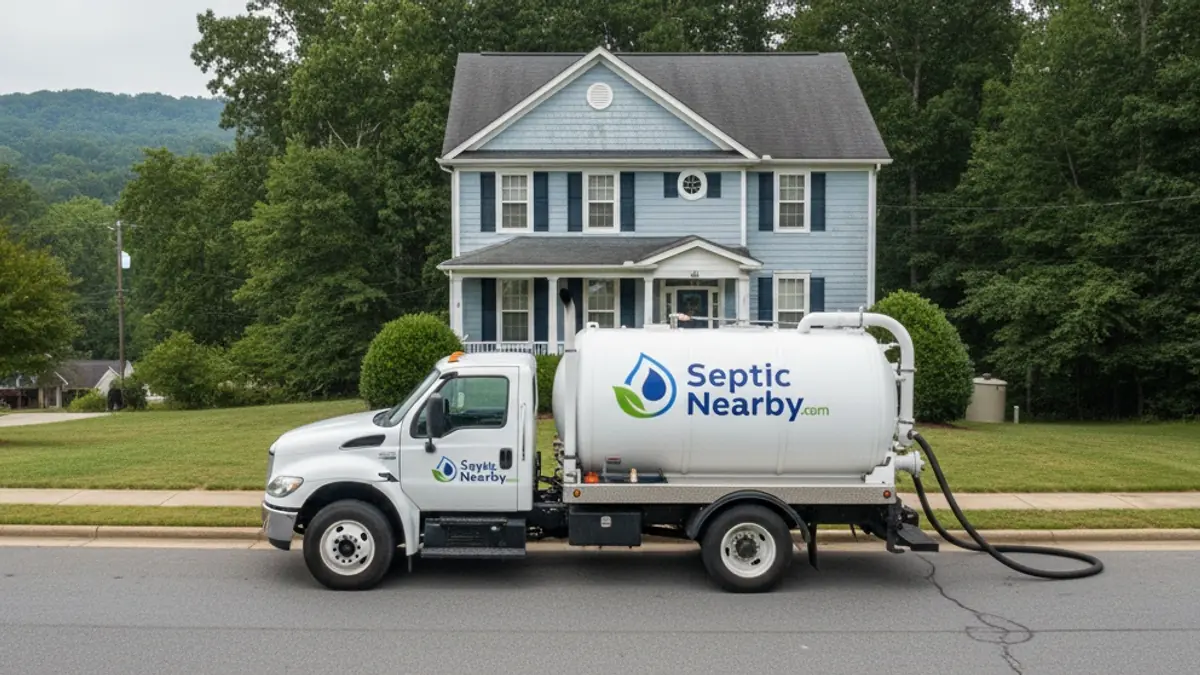 Illustrative photo of septic service in a residential area of White Plains, GA