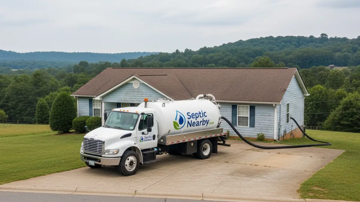 Illustrative photo of septic service in a residential area of White, GA