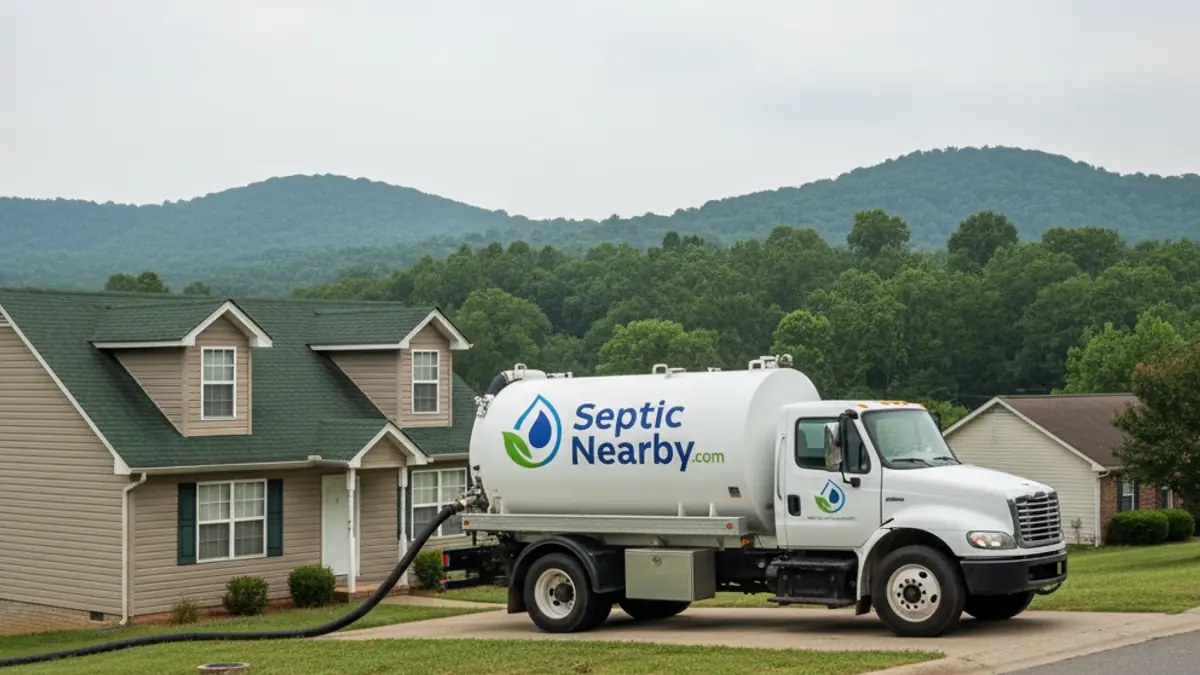 Illustrative photo of septic service in a residential area of Wildwood, GA