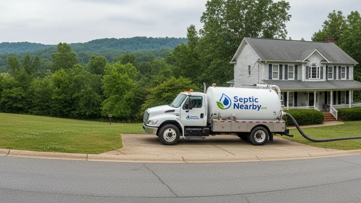 Illustrative photo of septic service in a residential area of Wiley, GA
