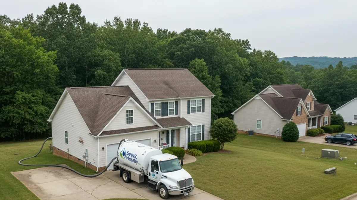 Illustrative photo of septic service in a residential area of Winder, GA
