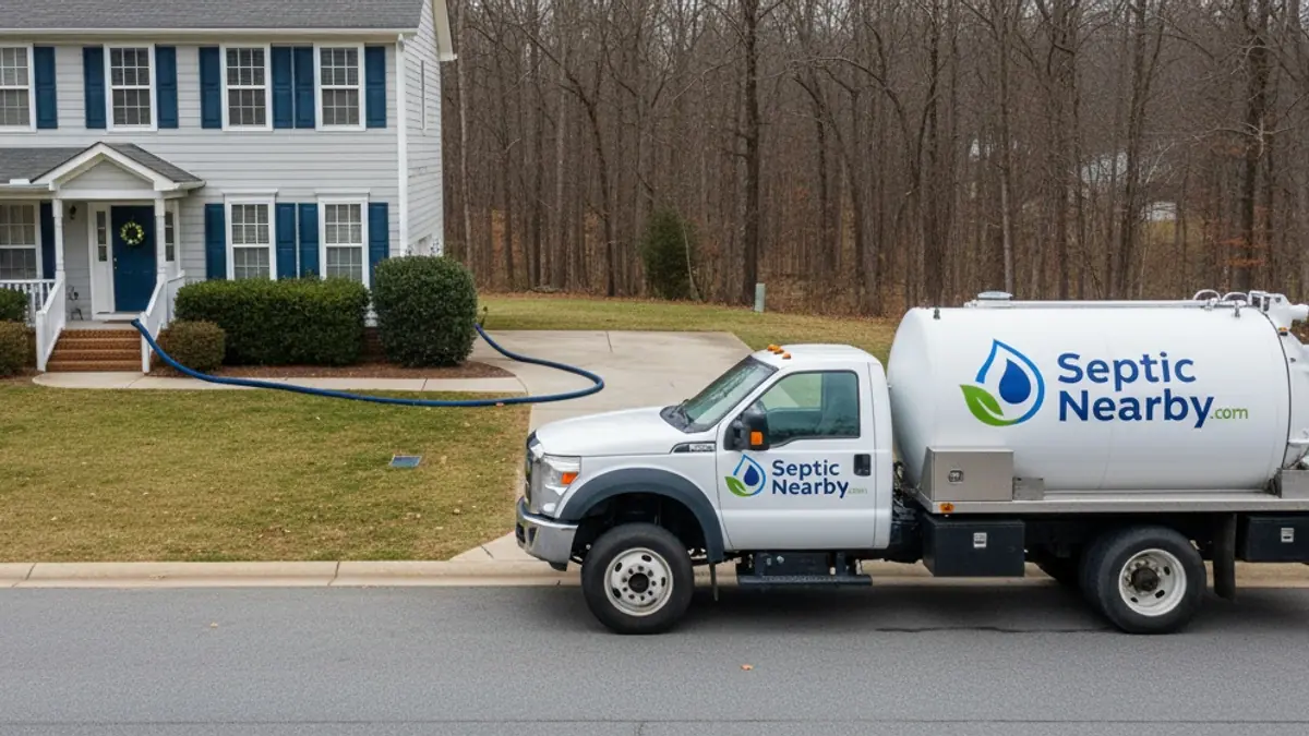 Illustrative photo of septic service in a residential area of Winterville, GA