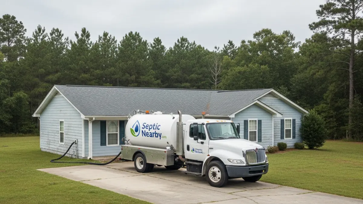 Illustrative photo of septic service in a residential area of Woodbine, GA