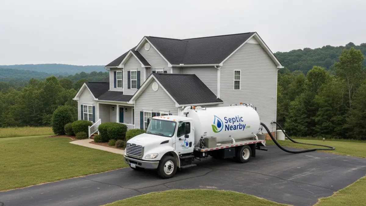 Illustrative photo of septic service in a residential area of Woodbury, GA