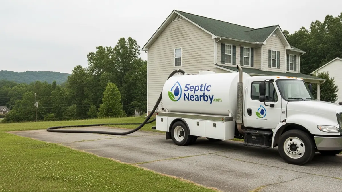 Illustrative photo of septic service in a residential area of Yatesville, GA